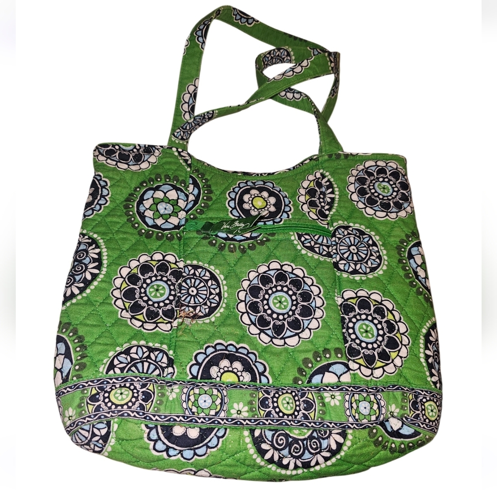 Vera Bradley Green Patterned Tote Bag